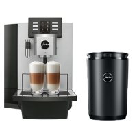 JURA X8 Bean to Cup automatic coffee machine including fresh milk fridge