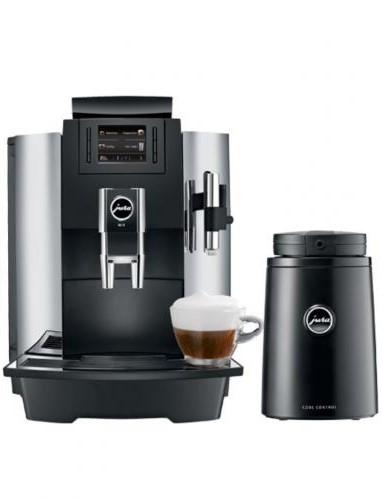 Jura WE8 fresh bean to cup automatic coffee machine including fresh milk fridge Chrome Package