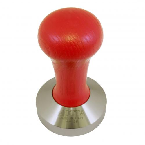 Motta wooden coffee tamper with red handle 58mm
